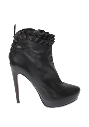 Alaïa Pre-Owned Ruffled high-heel boots - Black