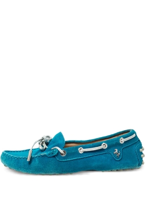 Tod's Vintage x Ferrari suede 'Blue' boat shoes