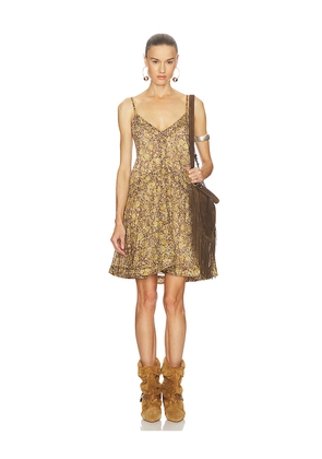 Isabel Marant Etoile Danielle Dress in Brown. Size 34/2. Also in 36/4, 38/6, 40/8, 42/10, 44/12.