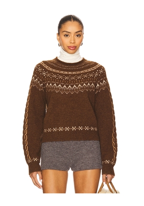 Guest In Residence Cloud Chalet Crew Sweater in Brown. Size L. Also in M, S, XL, XS.