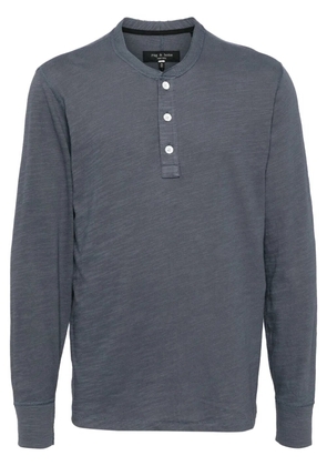 rag & bone Classic Flame Henley polo shirt - Blue