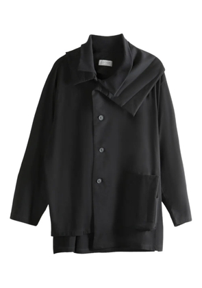 Yohji Yamamoto quilted-panelled coat - Black
