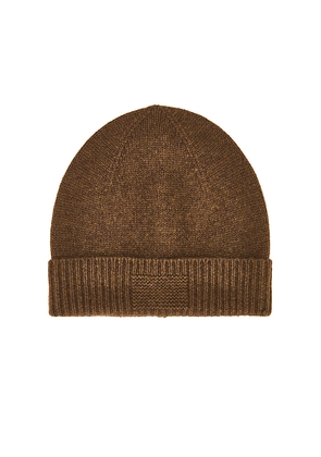 Guest In Residence Rib Cuff Beanie in Brown.
