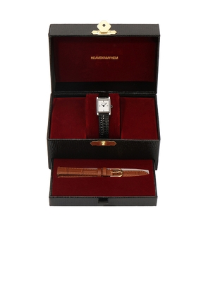 Heaven Mayhem Carino Watch in Metallic Silver.