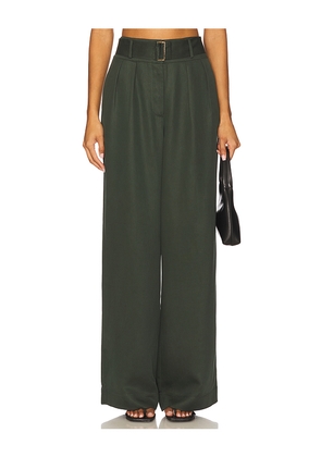 HEVRON Alina Pant in Dark Green. Size 0. Also in 2, 4.