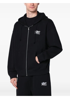 Awake NY logo-print zip-up hoodie - Black
