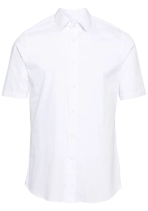 Canali classic-collar short-sleeve shirt - White
