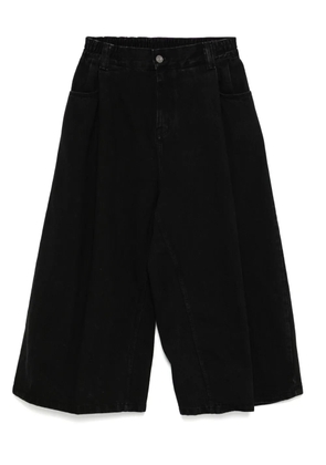 SONGZIO structured crop wide denim - Black