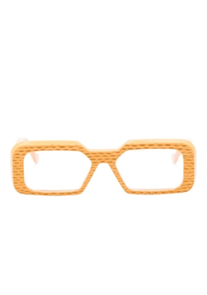 VAVA Eyewear WL0051 Picotado rectangle-frame glasses - Yellow