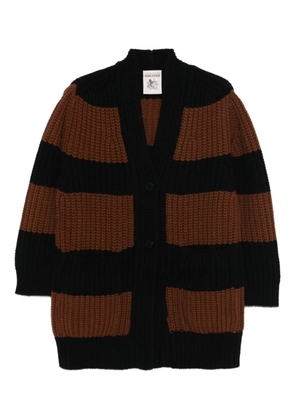 Semicouture striped cardigan - Brown