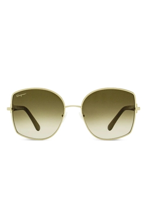 Ferragamo Eyewear Gancini butterfly-frame sunglasses - Gold
