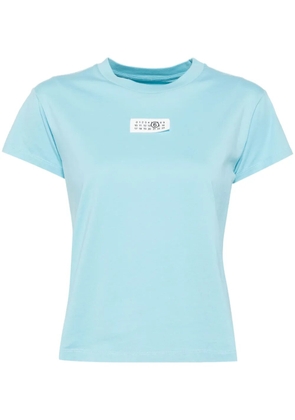 MM6 Maison Margiela logo patch T-shirt - Blue