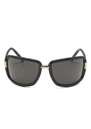Gucci Pre-Owned logo-engraved oversized sunglasses - Black