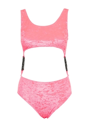 GCDS cut-out buckle-detail swimsuit - Pink
