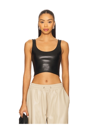 Heroine Sport Leather Tank Top in Black. Size M. Also in S, XL, XS.