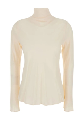 Semicouture high-neck crepe blouse - Neutrals