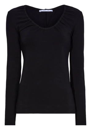 Proenza Schouler White Label Sophia cut-out ruched top - Black