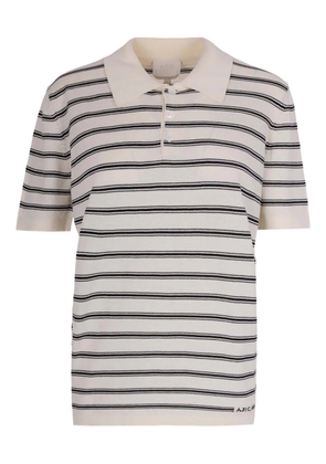 A.P.C. striped polo shirt - Neutrals
