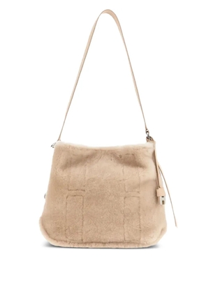 Hogan magnetic-closure leather tote bag - Neutrals