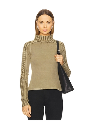 Free People x We The Free Breezy Swit Top In Fossil Dune in Olive. Size L. Also in S, XL, XS.
