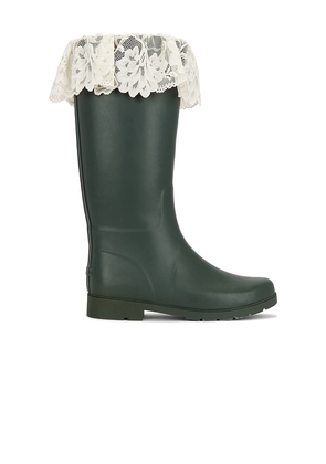 For Love & Lemons Brigitta Rain Boot in Green. Size 36. Also in 37, 38.