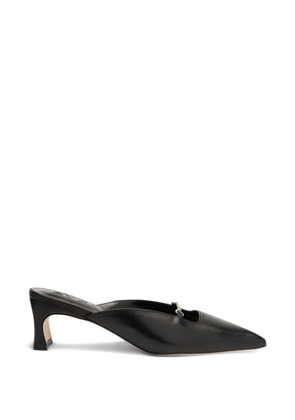 BY FAR Leda square-toe mules - Black