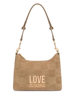 Love Moschino check-pattern shoulder bag - Neutrals