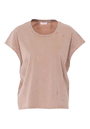 LIU JO strass-details T-shirt - Pink