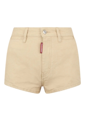 DSQUARED2 high-waist denim shorts - Neutrals