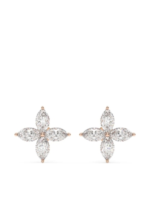 Tilla 14kt lab grown diamond cluster earrings - White