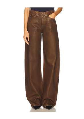 GRLFRND Austen Low Rise Curve in Brown. Size 23. Also in 24, 25, 26, 27, 28, 29, 31, 32.