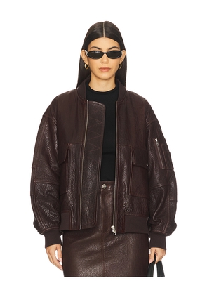 Ivy Oak Lara Bomber in Burgundy. Size M. Also in S, XS.