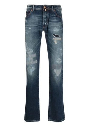 Jacob Cohën distressed tapered jeans - Blue