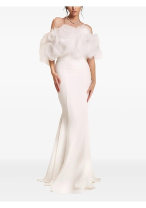 Ana Radu off-shoulder ruffled dress - White