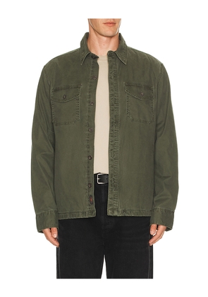 Faherty Lakeside Cpo Shirt in Green. Size L. Also in S, M, XL/1X.