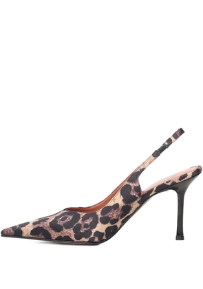 Giuliano Galiano 90mm Holly slingback pointed pumps - Brown