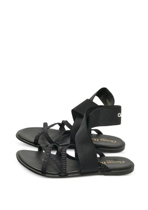 Christian Dior Pre-Owned elasticated-strap flat sandals - Black