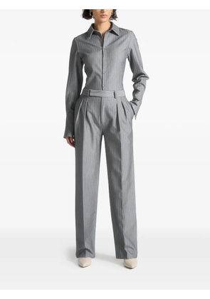 Manière De Voir pinstripe pleat tailored trousers - Grey