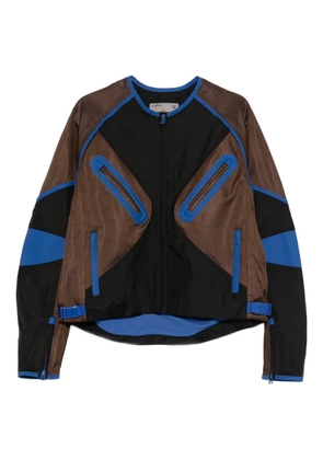 Kiko Kostadinov x Fox Lab zipped panelled moto jacket - Black