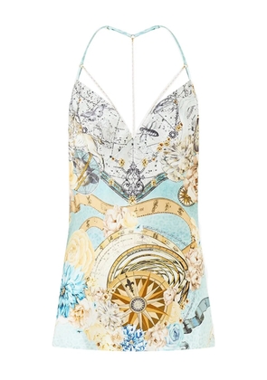 Camilla chain-detail top - Blue