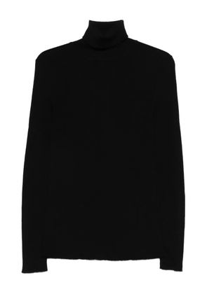 Sunflower roll-neck wool sweater - Black