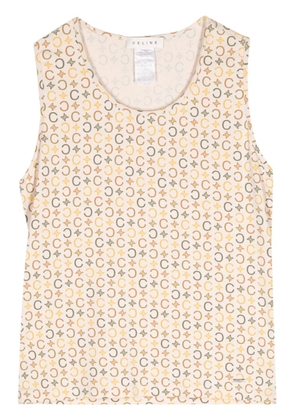 Celine Pre-Owned 1990-2000s Macadam stretch-cotton tank top - Neutrals