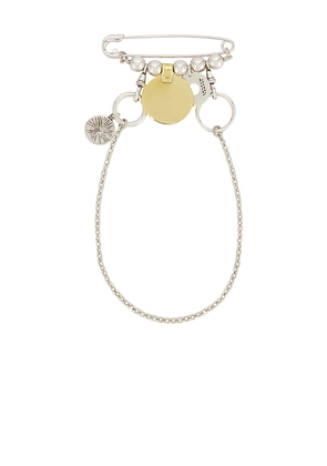Isabel Marant Bonnie Brooch in Metallic Silver.
