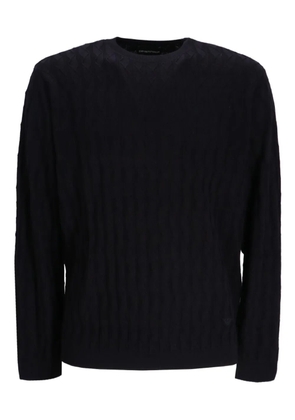 Emporio Armani cable-knit sweater - Black