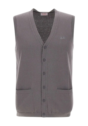 Sun68 v-neck buttoned vest - Grey
