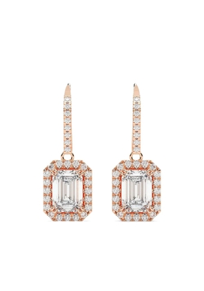 Tilla 14kt rose prong setting earrings - Pink