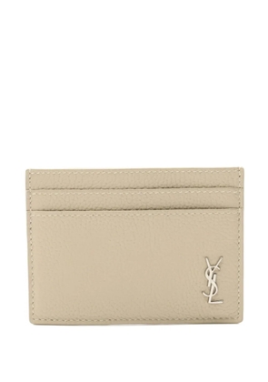 Saint Laurent Pre-Owned 2020s Cassandre leather card holder - Neutrals