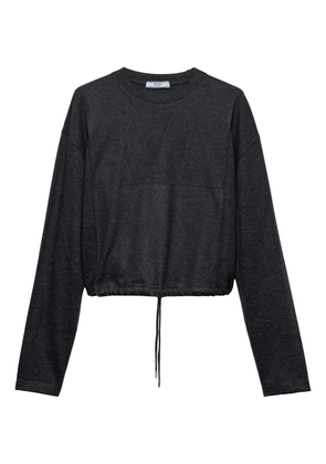 Prada triangle-logo jersey T-shirt - Grey