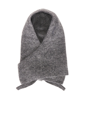 Ganni Soft Balaclava in Grey.