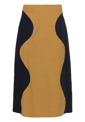 colville panelled midi skirt - Brown